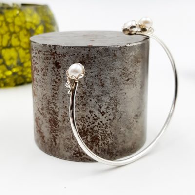 ROCK N PEARL bracelet ouvert ST20079 argent925 3perles d eau douces rondes PatriciaLemaire 16cm 2