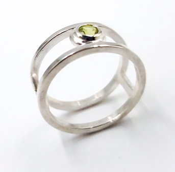 ECLAT VERT 23020 bague argent925 peridot PatriciaLemaire4ret WP