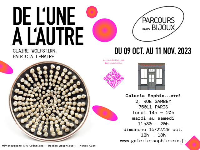 PARCOURS BIJOU 2023 propose une cinquantaine d'expositions françaises et internationales qui parlent du bijou contemporain et du regard que portent les artistes du bijou sur l'ornement corporel