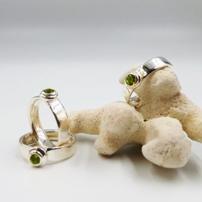 HOPE VERT bague solitaire ST23128 129 130 argent925 peridot PatriciaLemaire T55 57 59