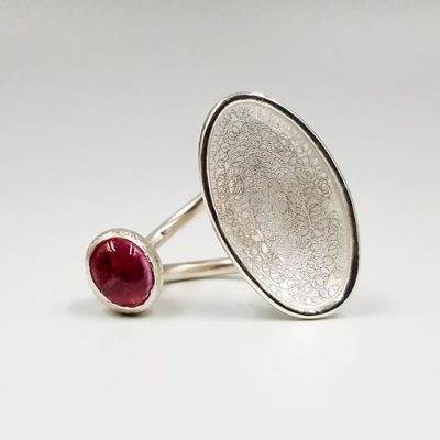 JUSTE UNE GOUTTE bague ST23138 argent925 tourmaline rose PatriciaLemaire ret1